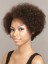 Delicate Short Curly Brown No Bang African American Lace Wigs