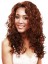 New Glamourous Long Curly Red No Bang African American Lace Wigs