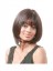 Gorgeous Short Straight Brown Full Bang African American Wigs