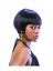 Short Straight Black Full Bang African American Wigs for Women 6 Inch
