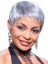 Short Boy Cut Synthetic Silver Wig