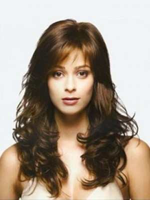 Ideal Long Wavy Remy Human Hair Lace Front Wigs