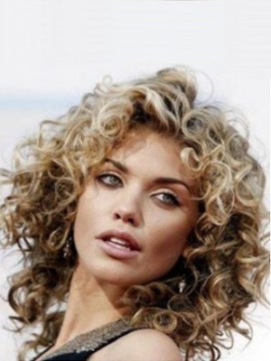 Wholesome Curly Remy Hair Lace Front Wigs