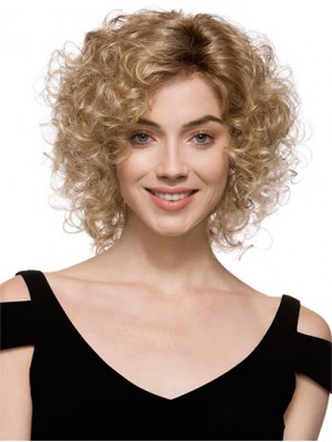 Soft Curly Brown Lace Front Wigs