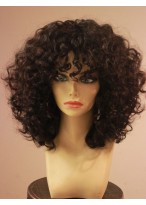 Discount Curly Shoulder Length African American Wigs 