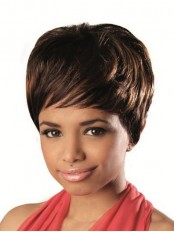 Gorgeous Brown Wavy African American Wigs