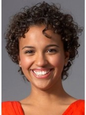 Curly Short Black African American Human Hair Wigs