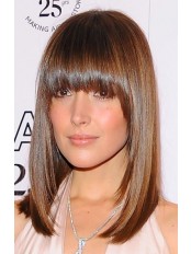 Brown Capless Human Hair Celebrity Wigs