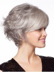 Popular Grey Wavy Synthetic Wigs