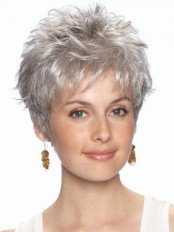 Top Quality Grey Lace Front Synthetic Wigs