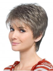 Hot Sale Grey Boycuts Synthetic Wigs