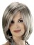Angled Sides And Soft Beveled Nape Grey Wig